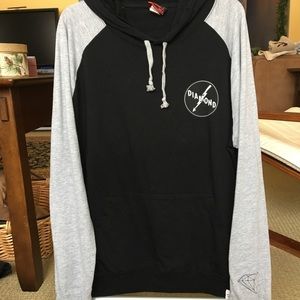 Mens Diamond hooded t-shirt